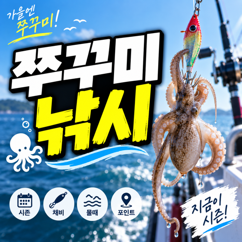 쭈꾸미 낚시 시즌 시작, 9월에 잘 잡는 법부터 채비·물때까지 총정리