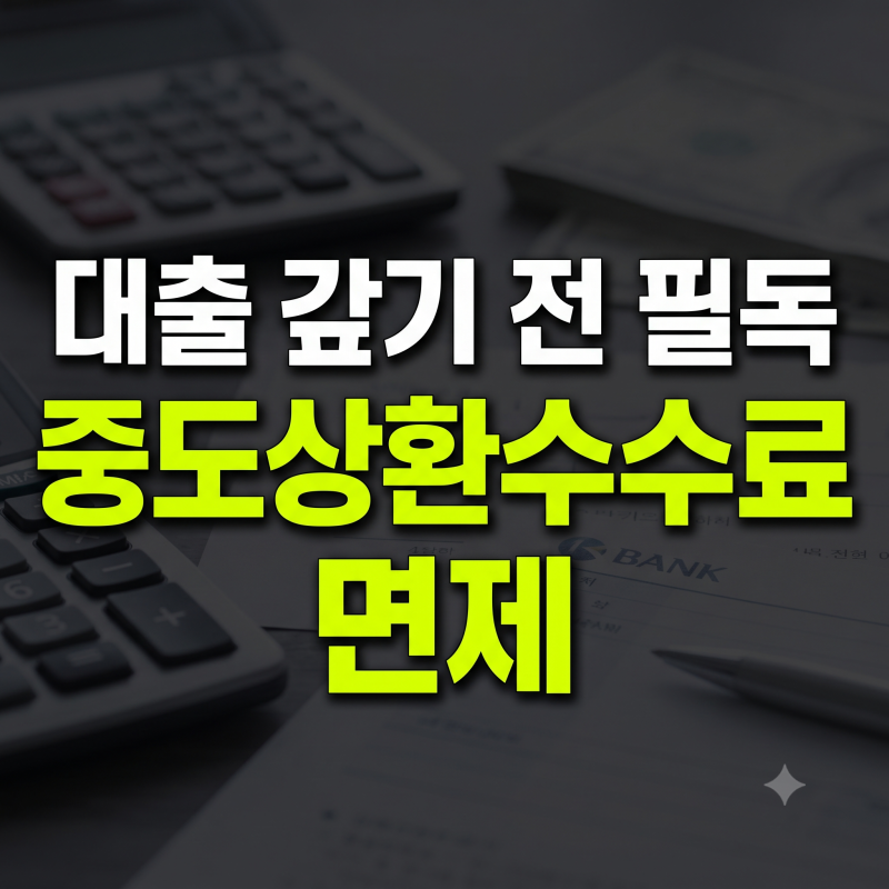 대출 조기 상환 전 필독: 중도상환수수료 계산법과 면제 조건 총정리