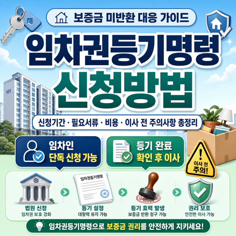 임차권등기명령 신청방법｜신청기간과 필요서류