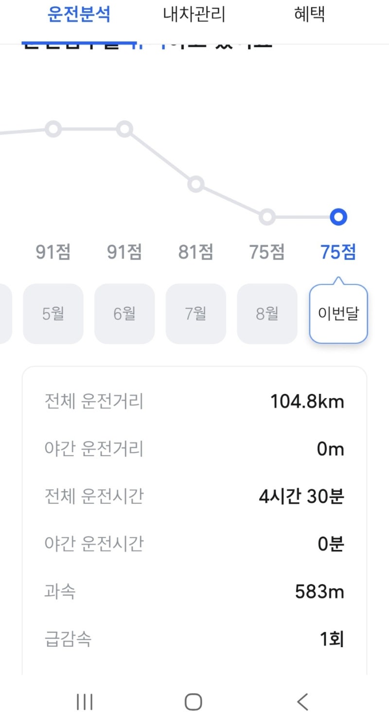 티맵 운전점수올리기 꼼수 꿀팁 리셋
