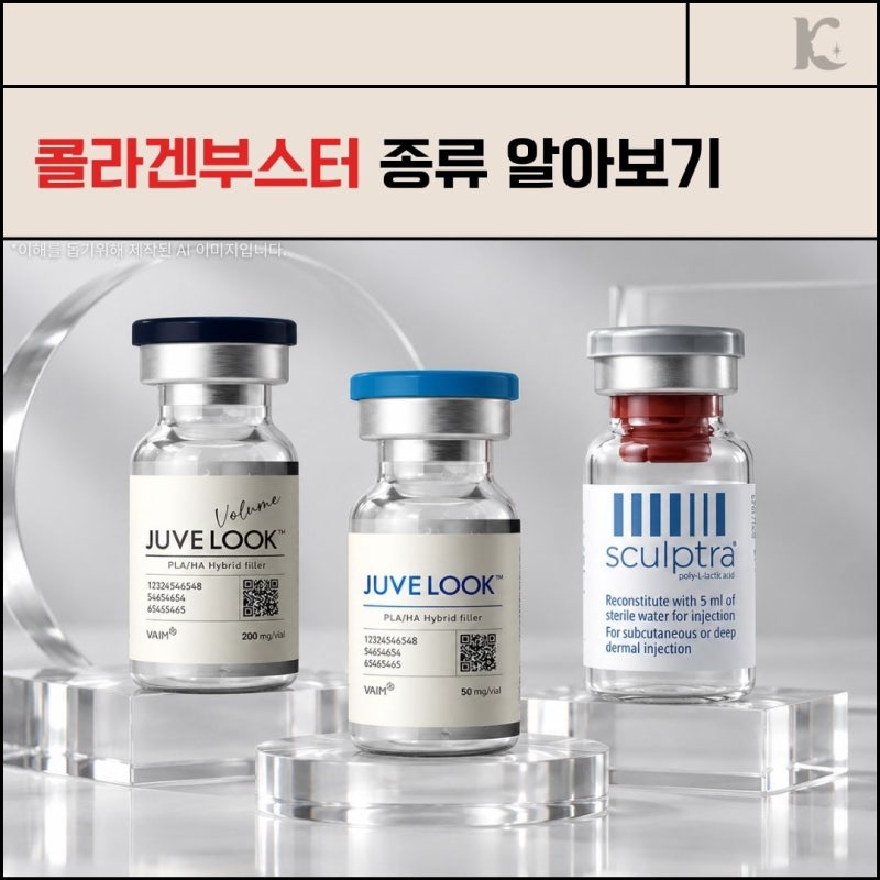 콜라겐부스터 종류 쥬베룩볼륨 스컬트라 차이점과 시술 후 멍·붓기 주의사항
