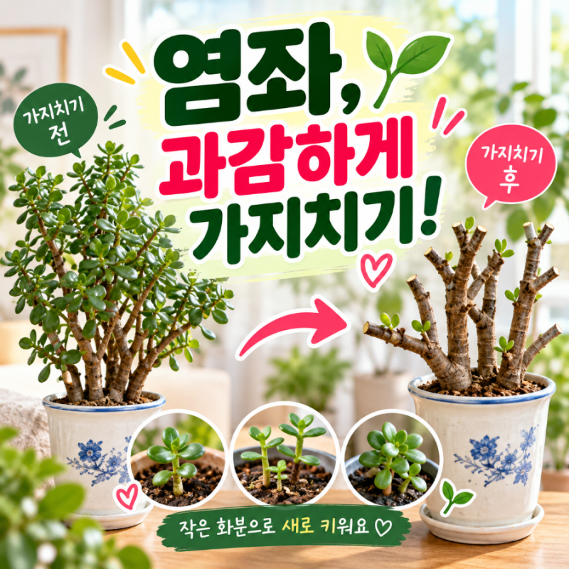 다육이 염좌 과감한 가지치기