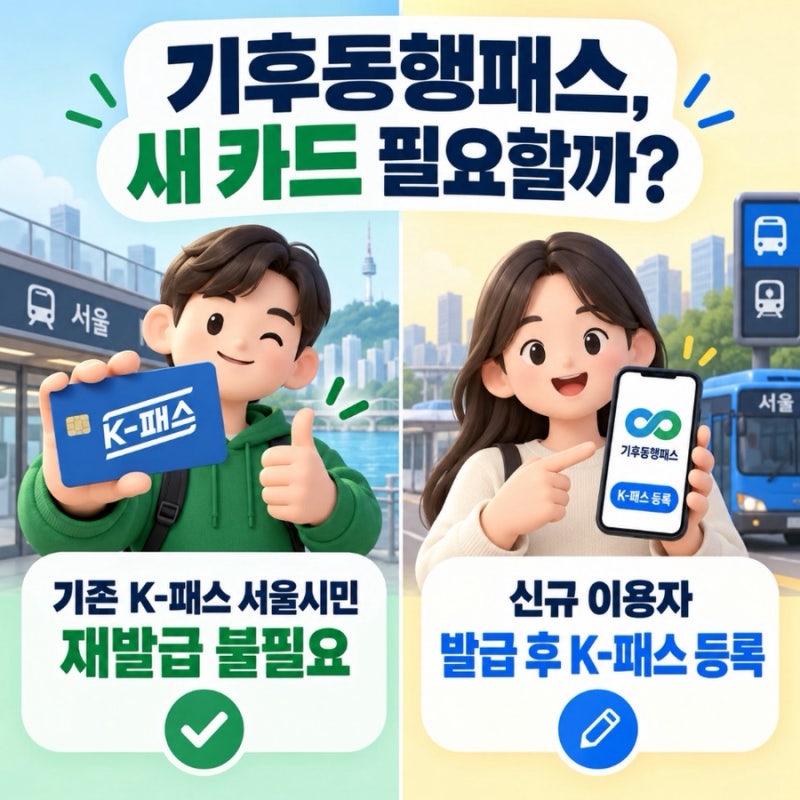 기후동행패스 발급방법, 기존 K-패스 서울시민은 재발급 불필요..10월2일까지 무료 교환