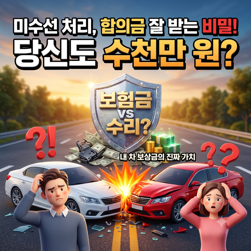 교통사고 대물 미수선처리 장단점 및 합의금 잘 받는 법 총정리