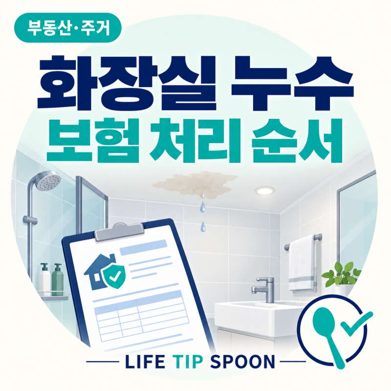 화장실 누수 원인｜아랫집 피해 일상생활배상책임보험 처리 순서