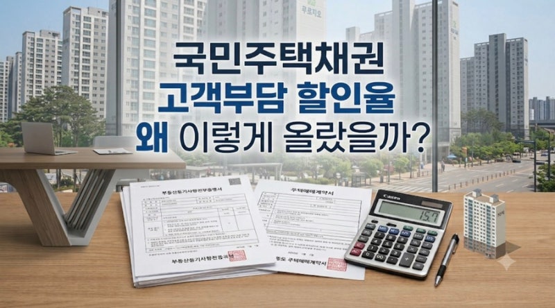 국민주택채권 고객부담 할인율 왜 이렇게 올랐을까?