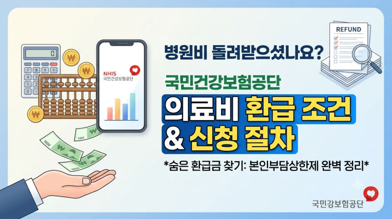 [필독] 국민건강보험공단 의료비 환급금 조회부터 신청까지 총정리