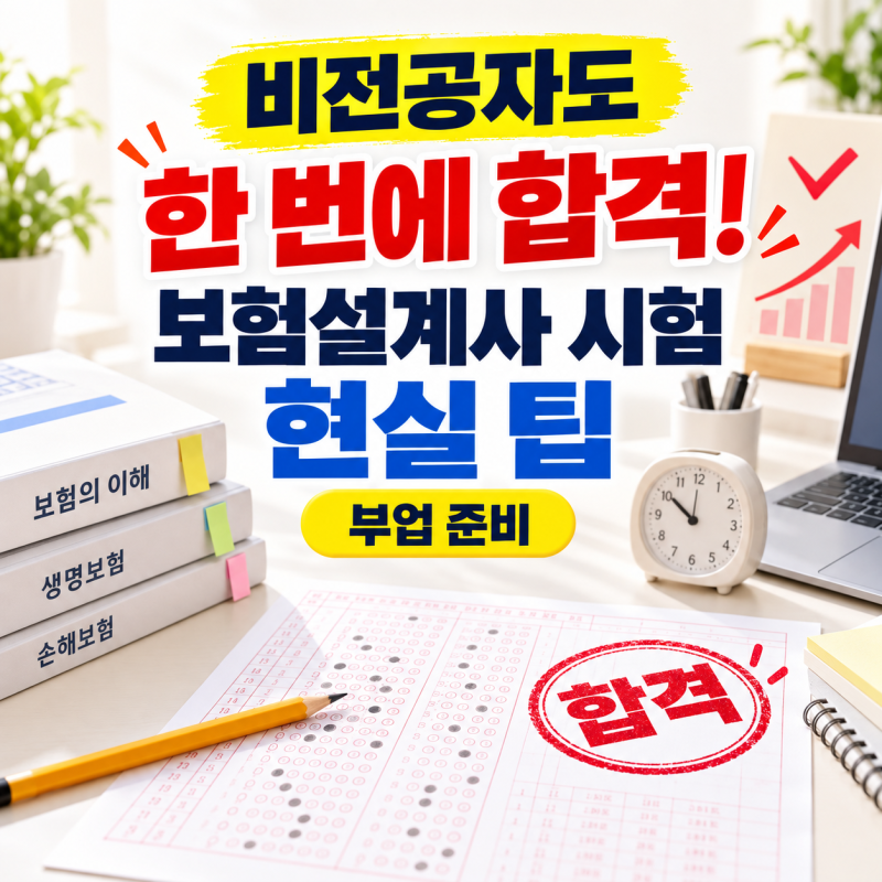 비전공자도 한 번에 합격하는 보험 설계사 시험 현실 팁 (부업 준비)