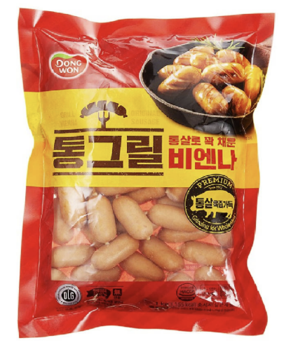 [초특가 핫딜] 동원 통그릴 비엔나 1kg x 2봉 쟁여두기 필수! 밥반찬/캠핑 소시지 추천