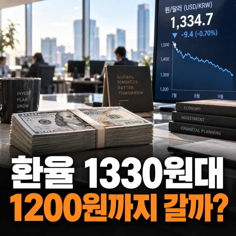 환율 1330원대까지 떨어졌다…이제 1200원대 갈까?