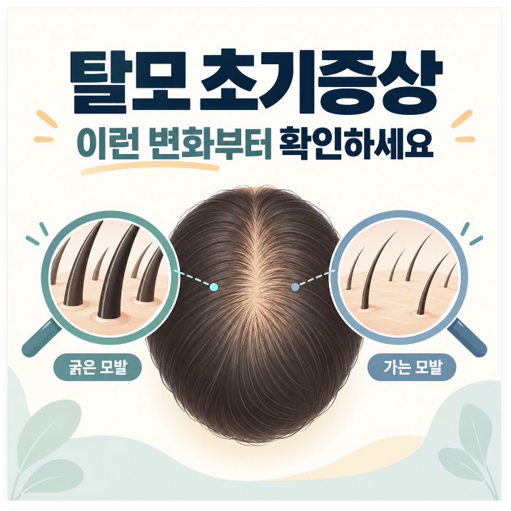 탈모 초기증상, 빠지는 머리카락 개수보다 중요한 변화