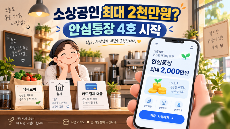 케이뱅크 안심통장 4호 뭐길래? 서울 소상공인 최대 2천만원·신청방법 총정리