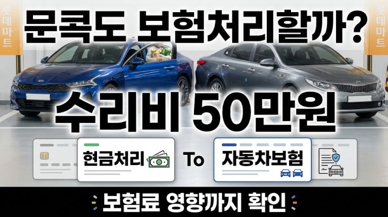 “주차장에서 문을 열다가 옆 차를 찍었습니다”｜문콕 사고도 자동차보험으로 처리해야 할....