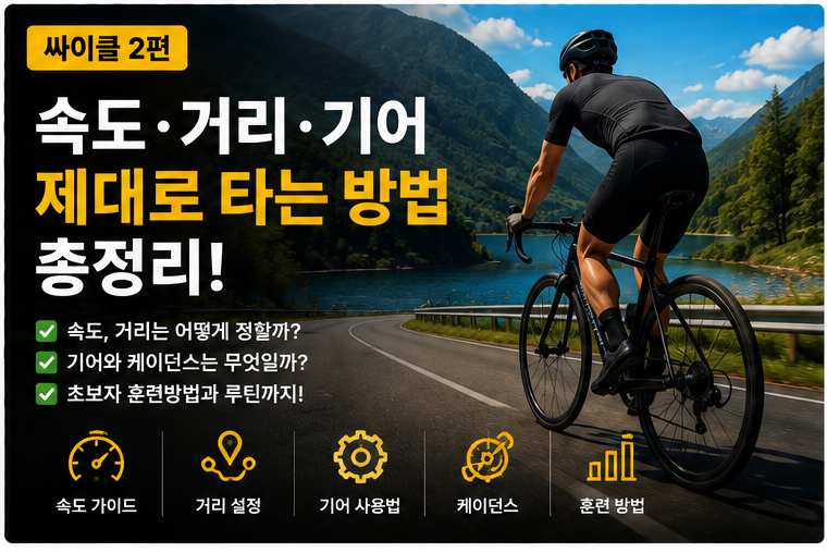 싸이클 2편｜자전거 속도·거리·기어·케이던스까지, 제대로 타는 방법 총정리