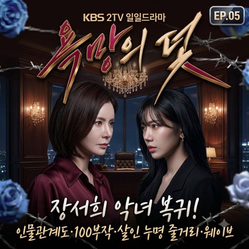 KBS 일일드라마 '욕망의 덫' 등장인물 관계도·몇부작·장서희 악녀 복귀·줄거리·재방송 OTT ....