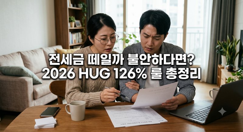 "전세 만기 다가오는데 보증금 떼일까 불안하다면?" 2026 HUG 전세보증금 반환보증보험 가입 조....