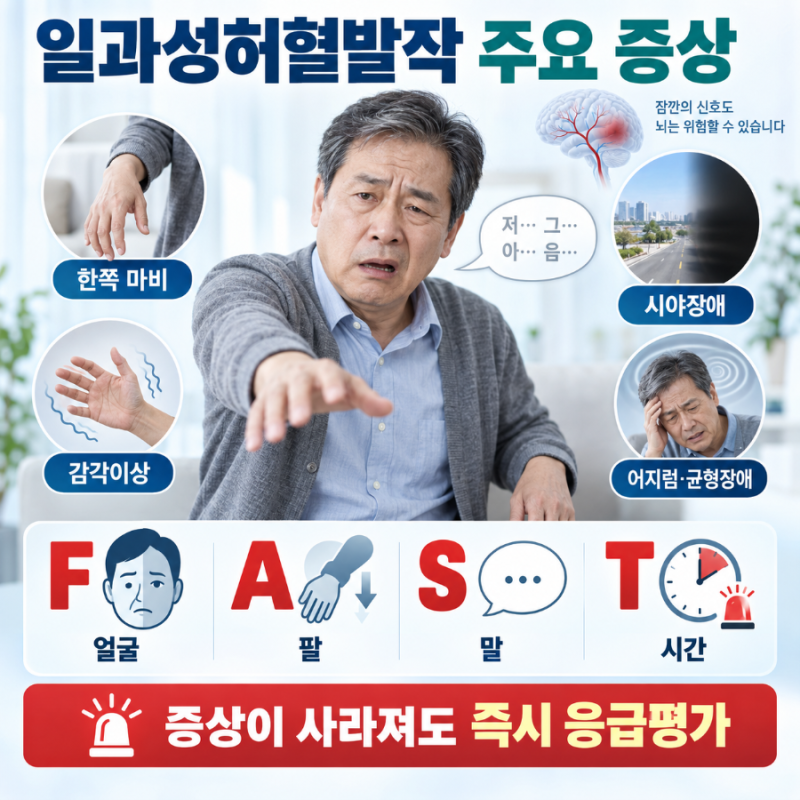 일과성허혈발작 증상, 원인, 검사, 치료, 뇌졸중, 전조증상, TIA, 꼭 알아야 할 신호 등 총정리