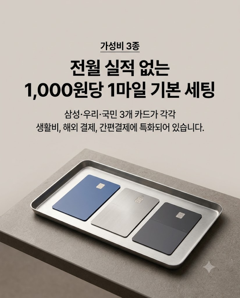 1,000원당 1.5마일 쌓는 법? 대한항공 마일리지 카드 추천 TOP 3 및 유럽 비즈니스 공제표
