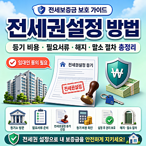 전세권설정 방법｜등기 비용과 해지·말소 절차