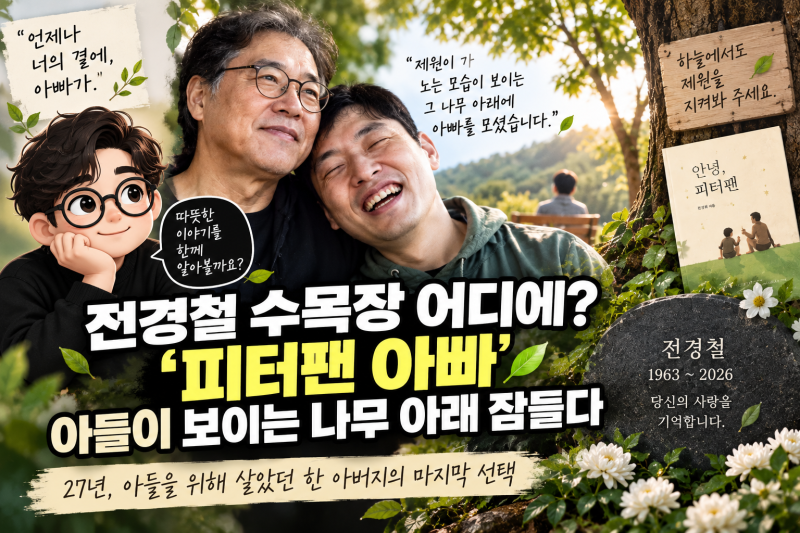 전경철 수목장 어디에? ‘피터팬 아빠’ 아들이 보이는 나무 아래 잠들다