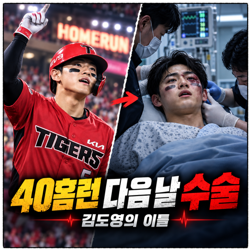 40홈런 쳤는데 다음 날 수술, 김도영의 이틀이 너무 달랐다