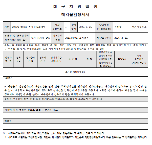 영천 청호아파트 경매 2회 유찰 3천만원대 2025타경9870 권리분석 사진 8