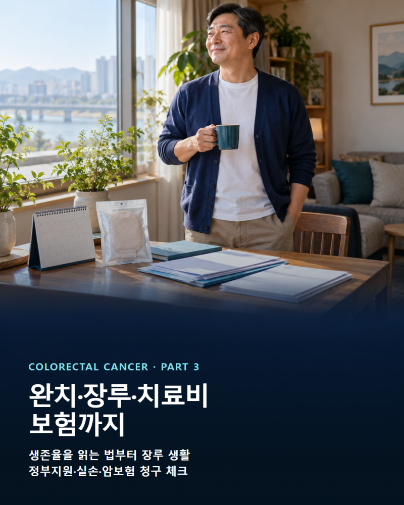 대장암 3편｜완치 가능성·장루 주머니 관리·치료비·정부지원·보험금 청구