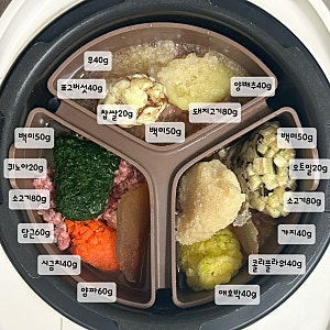 10개월 아기 후기이유식 식단｜밥솥이유식 3일치 레시피, 소고기, 돼지고기 메뉴ෆ
