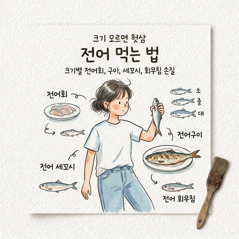 전어 먹는법 전어회 전어구이 전어 세꼬시 포회 회무침 크기별 손질