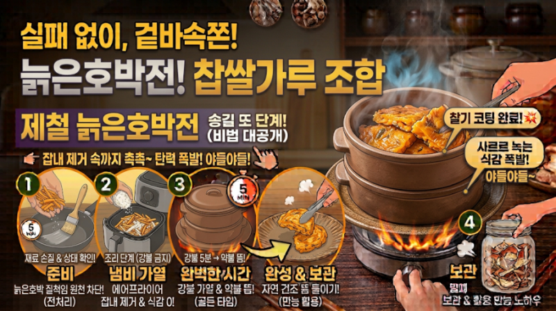 제철 늙은호박전 겉은 바삭하고 속은 쫀득하게 부쳐내는 찹쌀가루 조합
