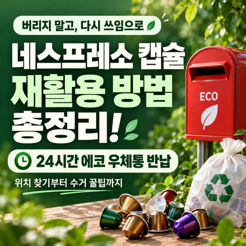 네스프레소 캡슐 재활용 방법 총정리! 24시간 반납 가능한 에코 우체통