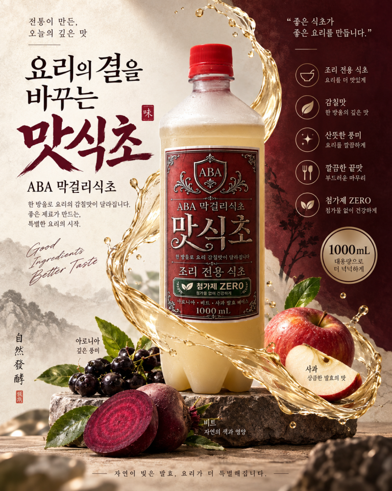 막걸리맛식초 한국베리팜 ABA 막걸리식초 직접 맛본 후기 활용법까지