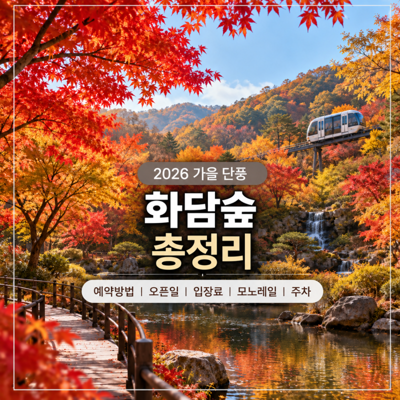 화담숲 가을 단풍 예약 방법 오픈일 입장료 모노레일 주차 총정리