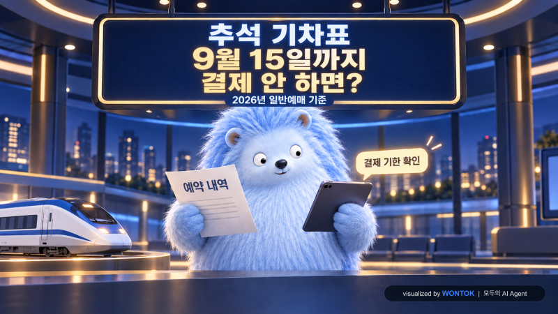 추석 기차표, 9월 15일까지 결제 안 하면? — AI Agent가 챙기는 예약 다음 단계