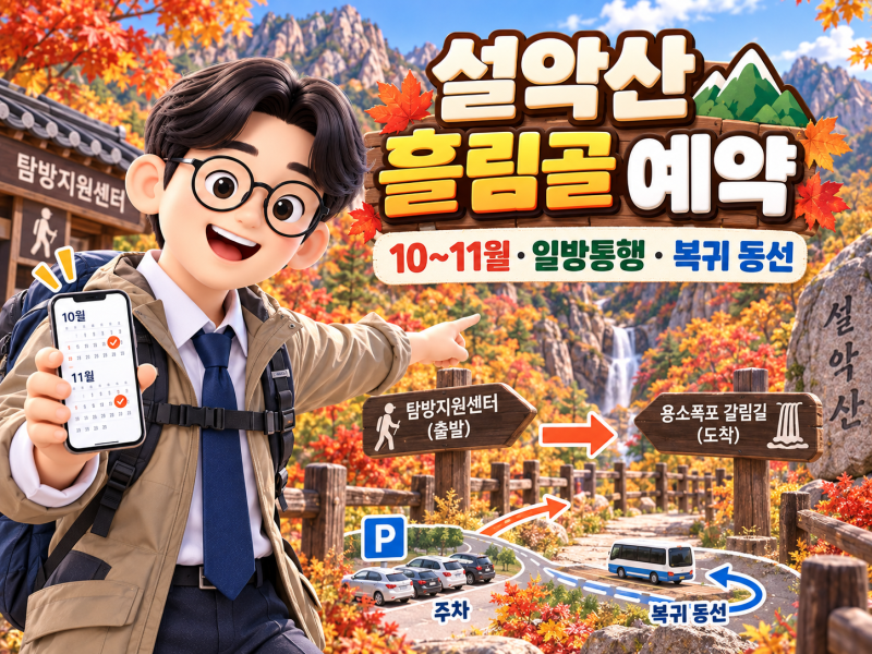 설악산 흘림골 예약해야 할까?｜예약기간·일방통행 코스·주전골과 차이