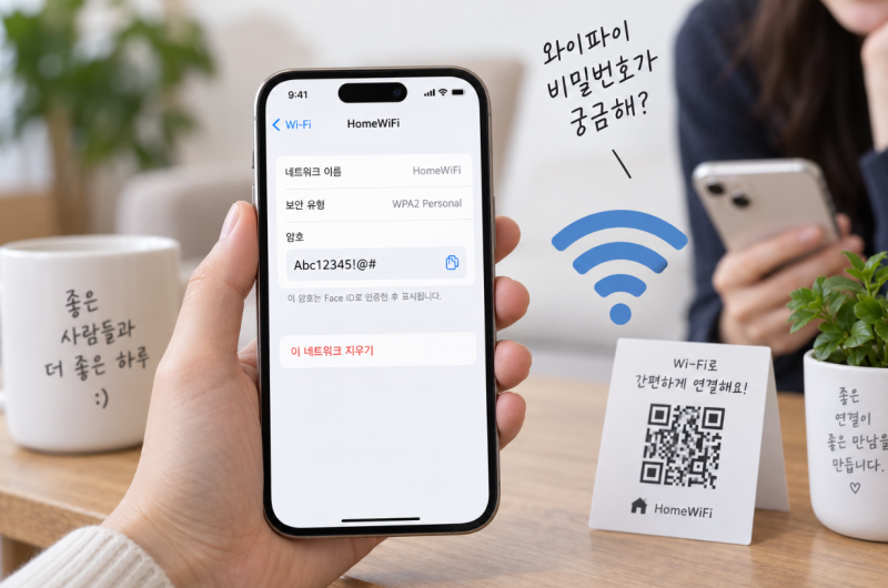 아이폰 와이파이 비밀번호 확인 방법, 저장된 암호 찾고 QR코드로 공유하기