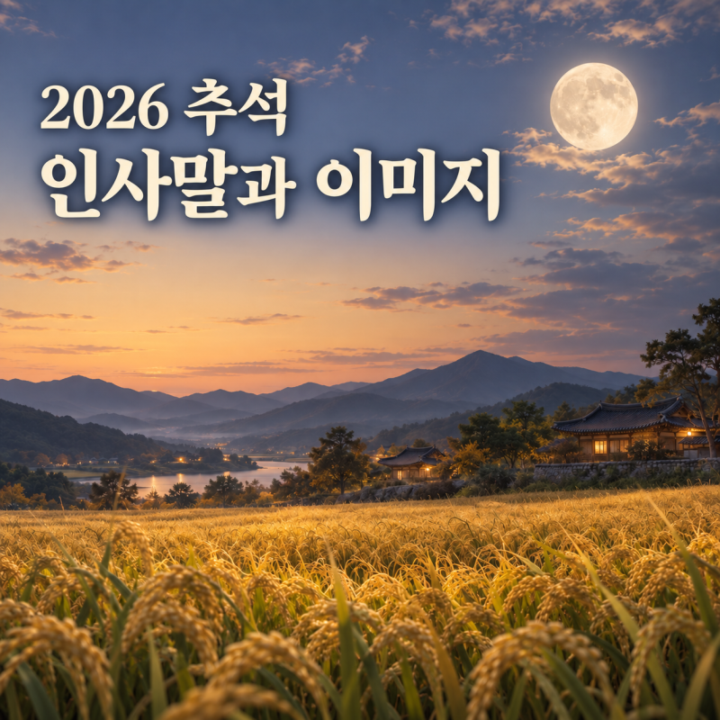 2026 추석 인사말과 이미지, 가족·지인·직장에 전하는 한가위 안부