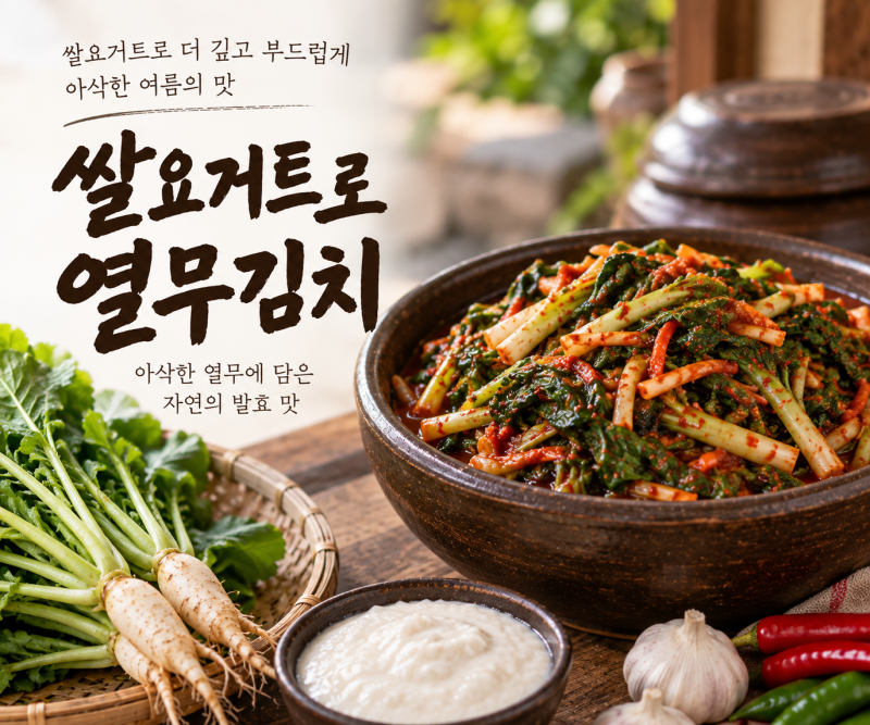 쌀요거트로 열무김치 만들기