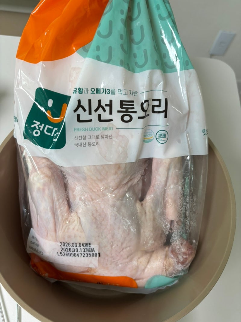 신선 통오리 백숙 만들기 정다운 2.2kg 대용량 후기 (잡내 없는 오리죽까지)