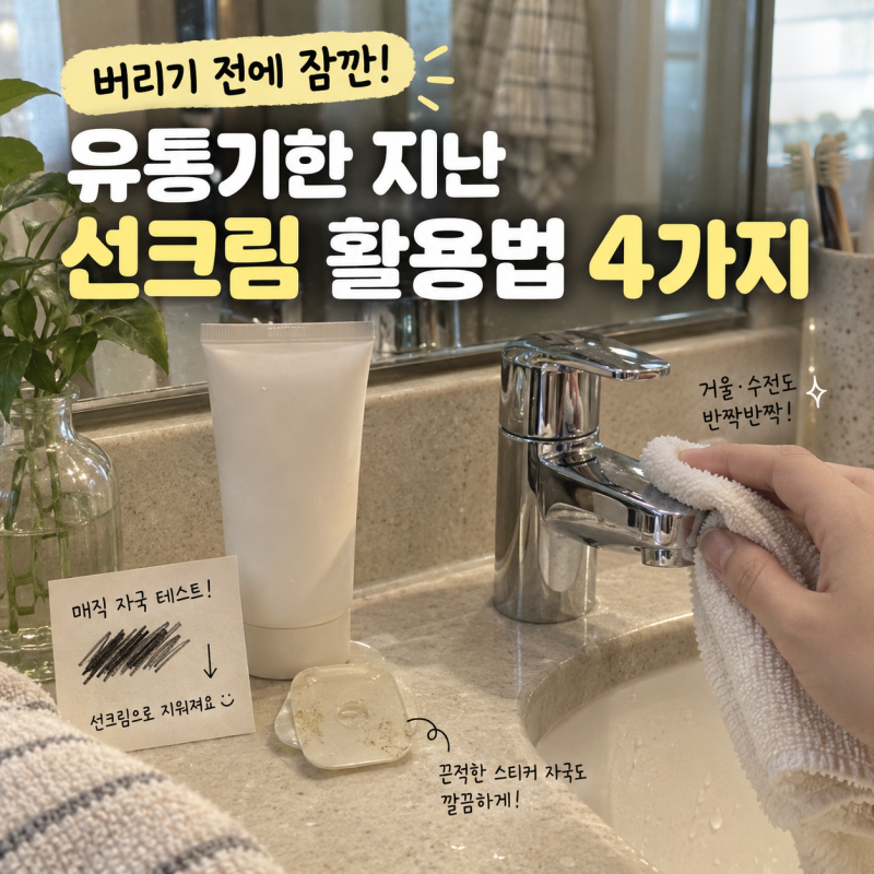 “버리기 전에 잠깐!” 유통기한 지난 선크림 활용법 4가지
