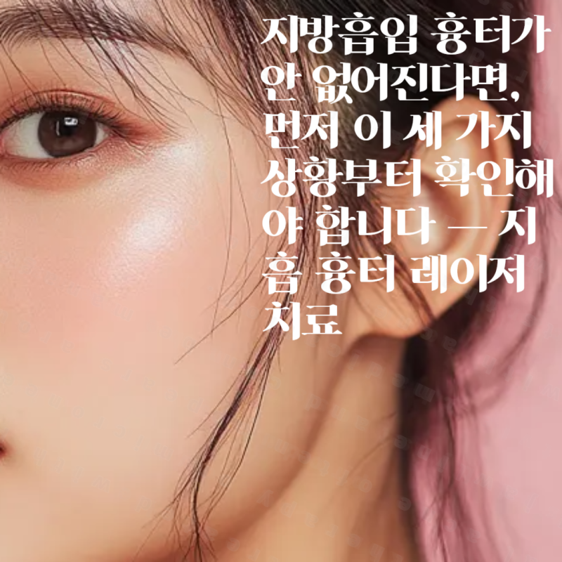 지방흡입 흉터가 안 없어진다면, 먼저 이 세 가지 상황부터 확인해야 합니다 — 지흡 흉터 레....