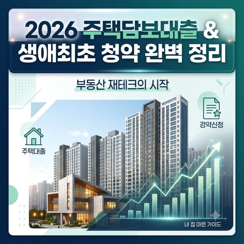 2026년 하반기 달라지는 주택담보대출 금리 조건 및 생애최초 청약 총정리