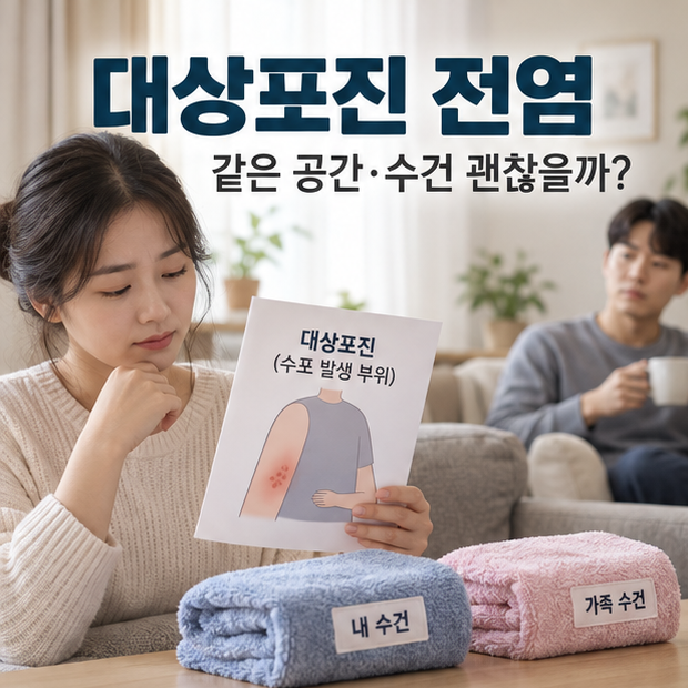 대상포진 전염, 수포가 다 마르기 전 가족에게 공기·수건으로 옮을까