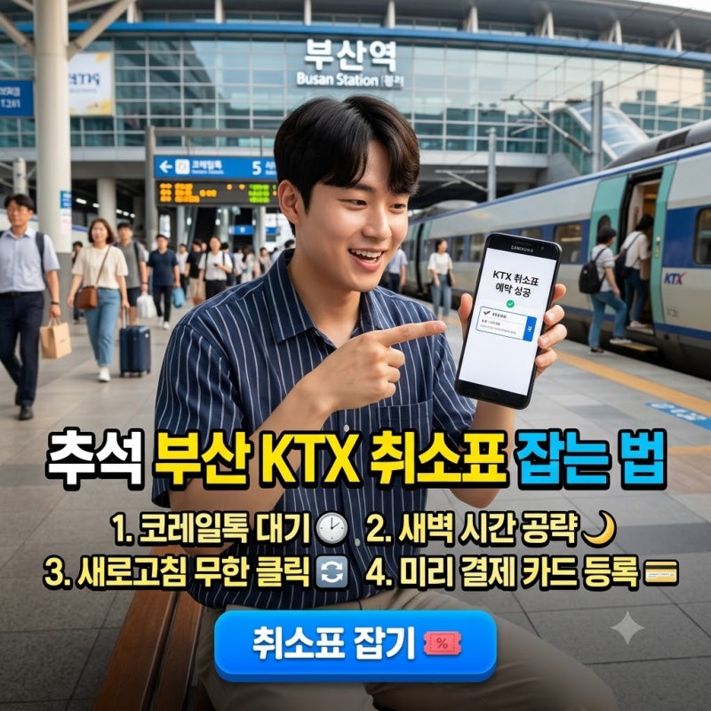 추석 부산 KTX 취소표 잡는 법｜코레일+ 예약대기·잔여석 시간 완벽정리