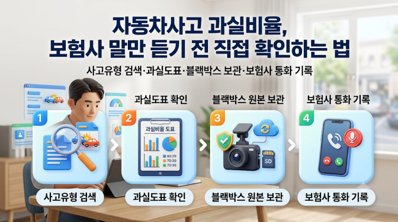 자동차사고 과실비율, 보험사 말만 듣기 전 직접 확인하는 법