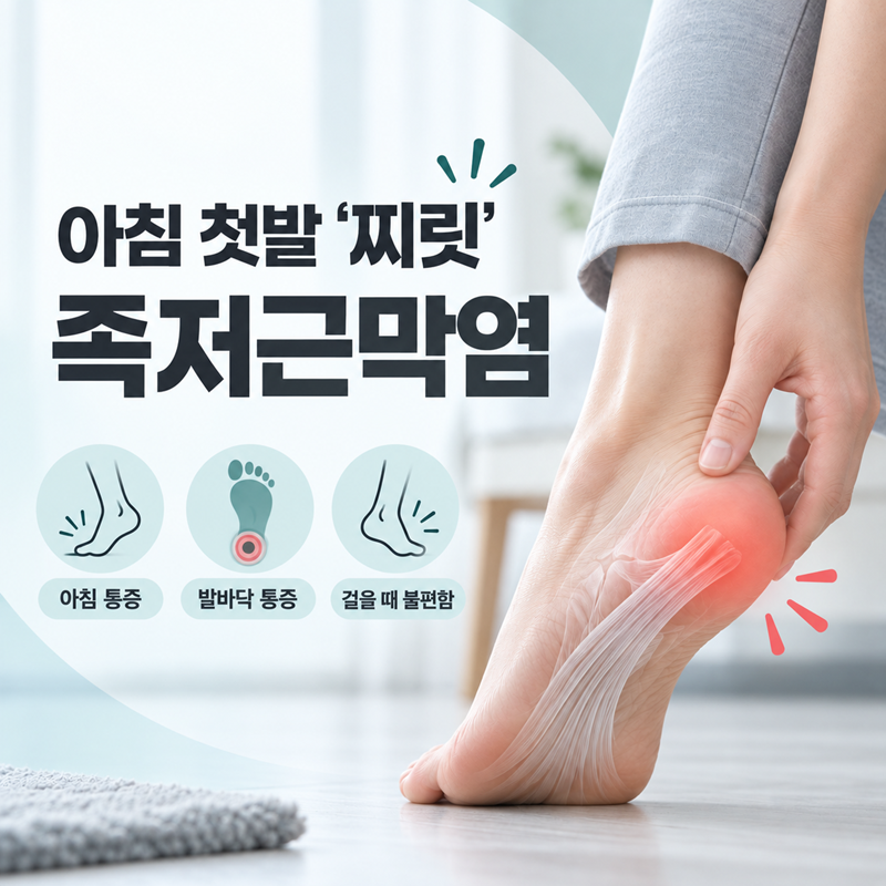 인천 시민공원역정형외과 아침 첫발이 '찌릿' 족저근막염 알아두기