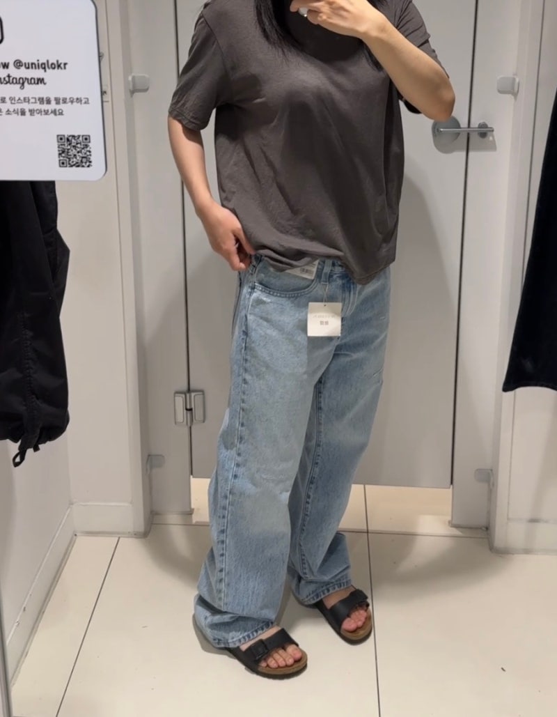유니클로 JW ANDERSON 스트레이트진 데미지 후기 (실물파 데님)