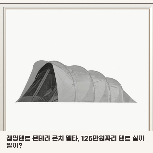 텐트 고민 끝, 몬테라 콘치 델타 루프 그라운드시트 포함