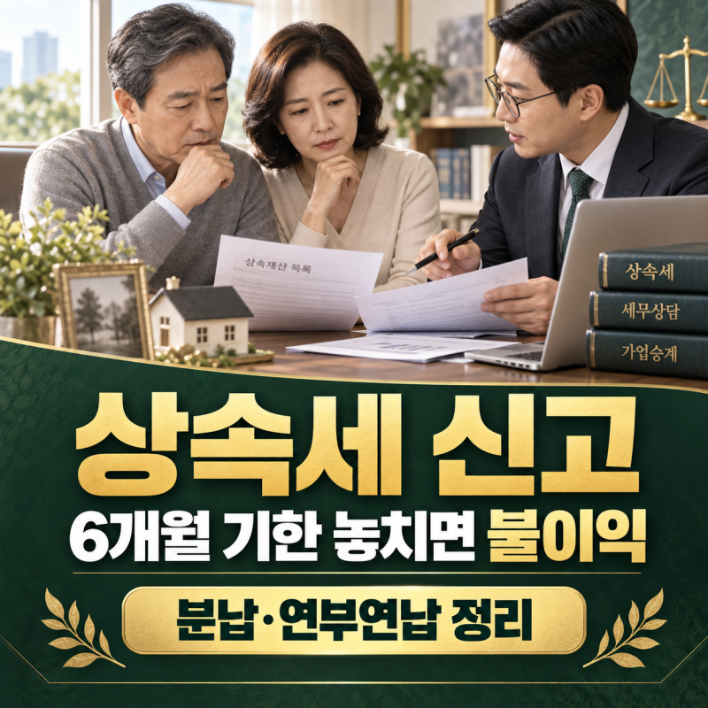 상속세 신고 기한 절차와 분납 연부연납 신고세액공제 정리 "상속세 폭탄 피하는 합법적 절....