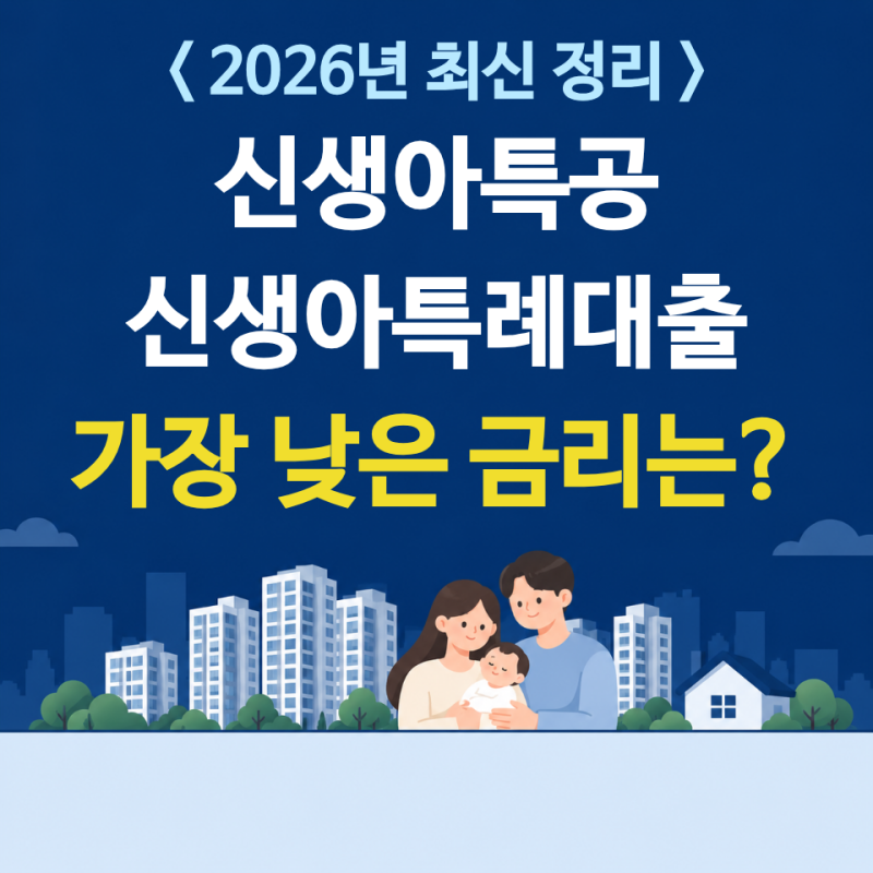 신생아특공 대상자라면? 신생아 특례대출 가장 낮은 금리로 받는 방법